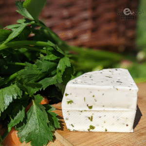 Ser kozi podpuszczkowy z czosnkiem niedźwiedzim 160g